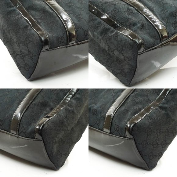 Auth Gucci Gg Hand Bag Canvas Patent #25268G25B - Picture 12 of 13